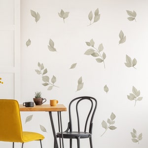 Blossom Branches and Leaves Wall Decals, Plastic-Free Wall Stickers image 3