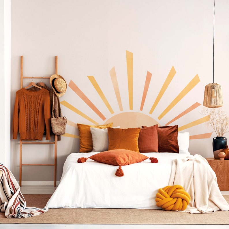 Big Rising Sun Wall Decal Plasticfree Wall Sticker Etsy
