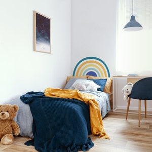 Mural Blue Rainbow Wall Sticker, Plastic-Free wall sticker image 5