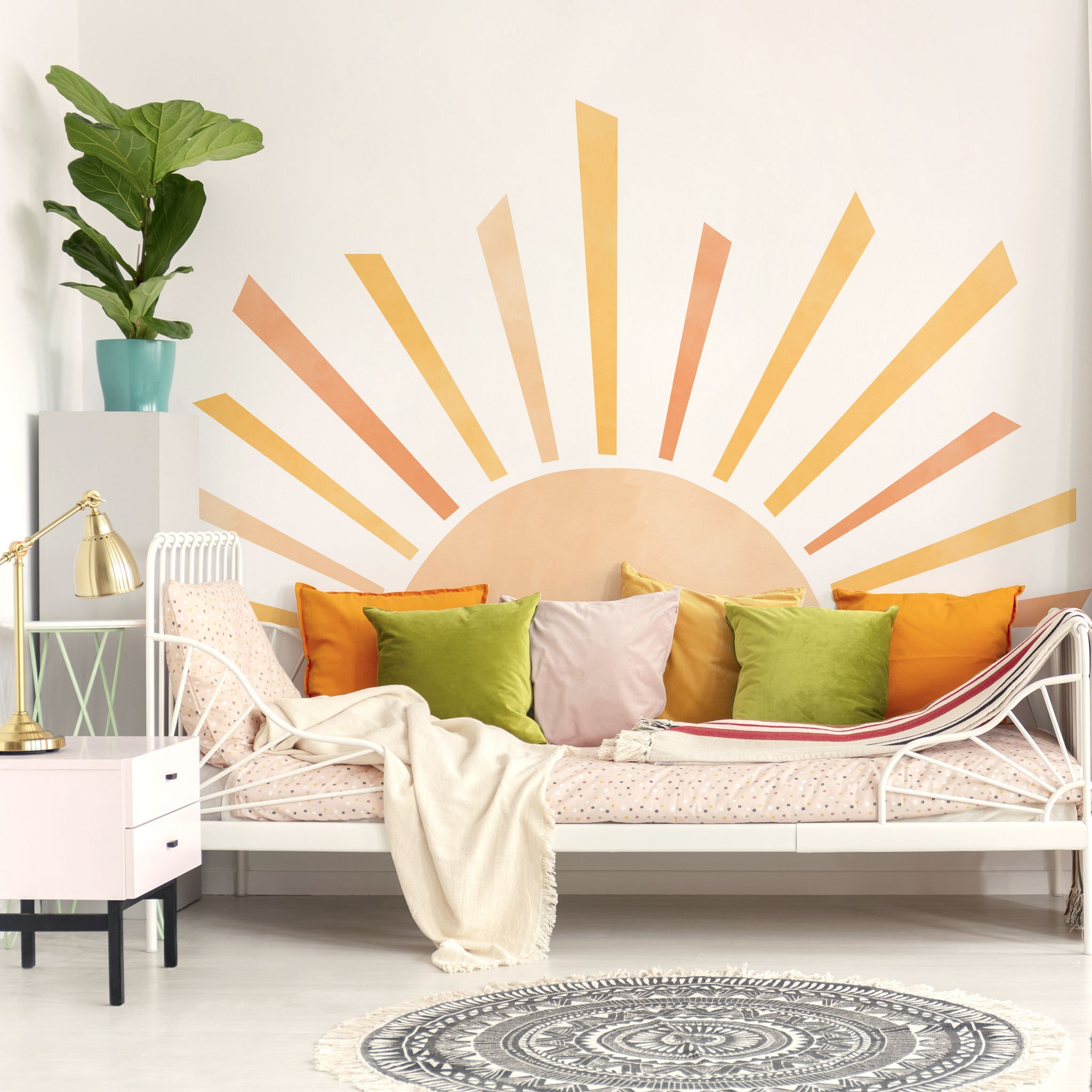 Big Rising Sun Wall Decal Plasticfree Wall Sticker Etsy Australia