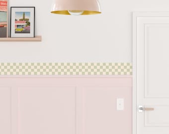 Checkerboard Wallpaper Border, Peel & Stick Wallpaper Edge