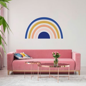 Mural Art Deco Rainbow Wall Sticker, Plastic-free Wall Sticker - Etsy