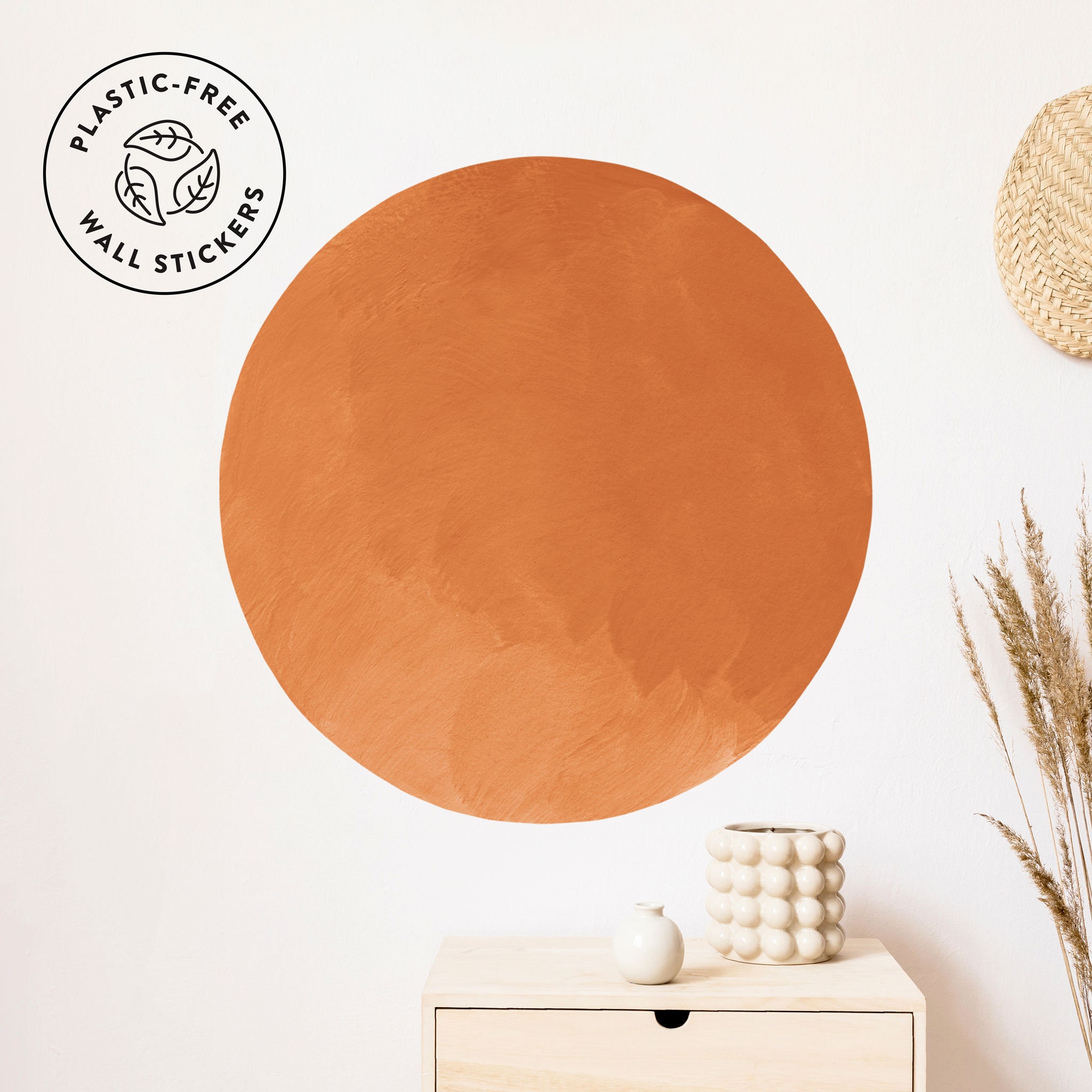 Big Abstract Circle Wall Decal PlasticFree wall sticker Etsy