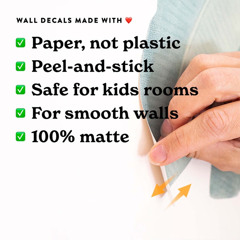 Puede incluir: Calcoman&iacute;as de pared hechas con papel, no pl&aacute;stico. Son de f&aacute;cil aplicaci&oacute;n y remoci&oacute;n, seguras para habitaciones de ni&ntilde;os, para paredes lisas y 100% mate.