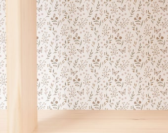 Butterflies Peel and Stick Dollhouse Wallpaper