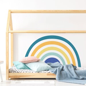 Mural Blue Rainbow Wall Sticker, Plastic-Free wall sticker image 3