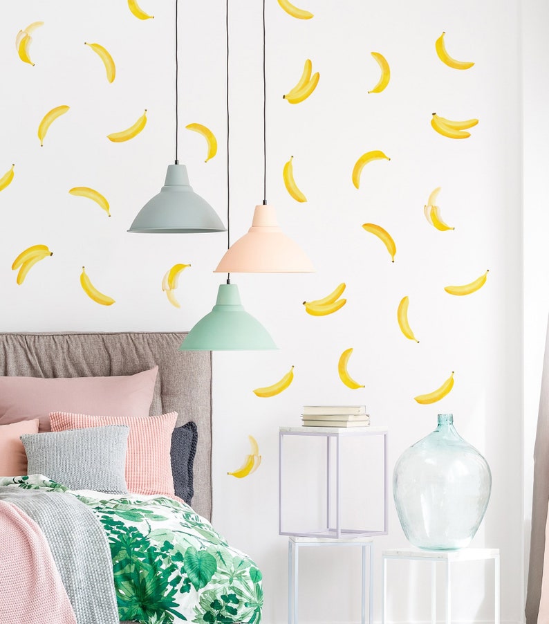 Bright Banana Wall Decals Ecofriendly Decals for Happy Homes Etsy
