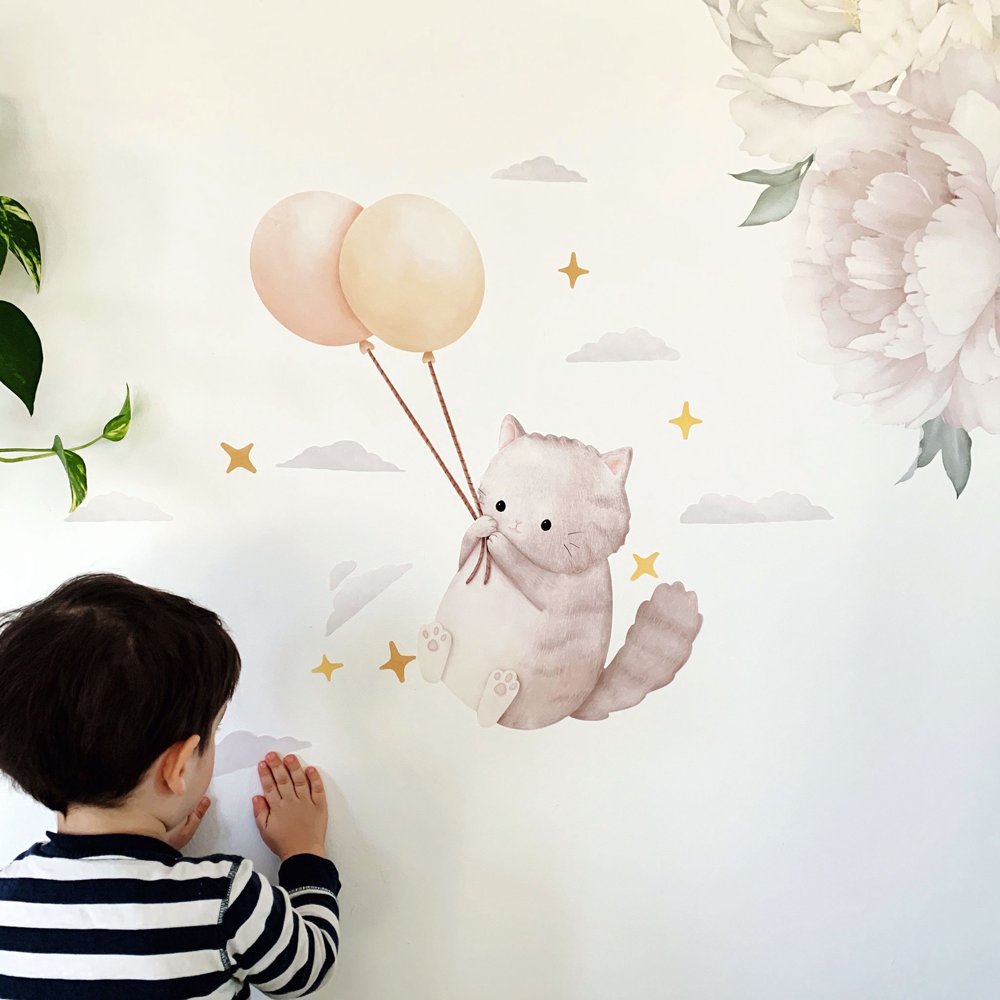 Acquista Cartoon Moon Bunny Adesivi da parete Bambini Ragazze