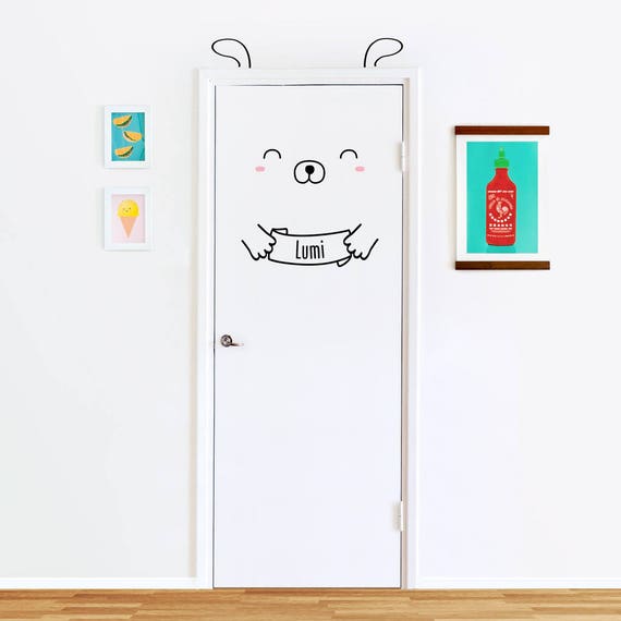 Simon The Custom Dog Door Decal Wall Decal For Doors Etsy