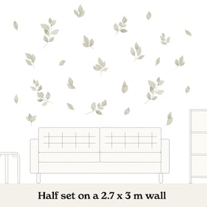 Blossom Branches and Leaves Wall Decals, Plastic-Free Wall Stickers image 4