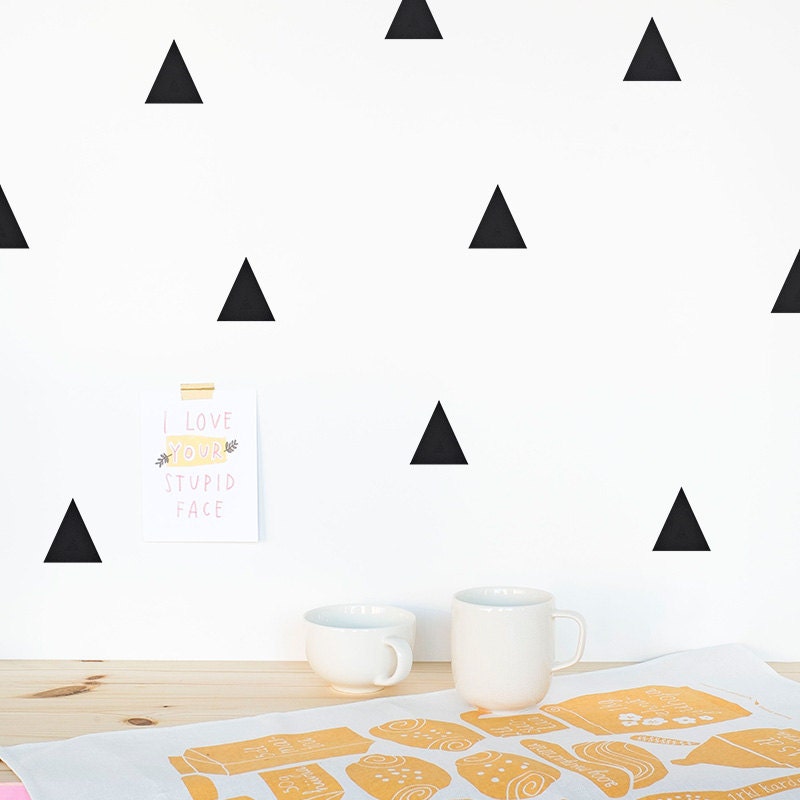 Triangle Wall decal / Wall Triangles Vinyl Sticker / Wall Etsy