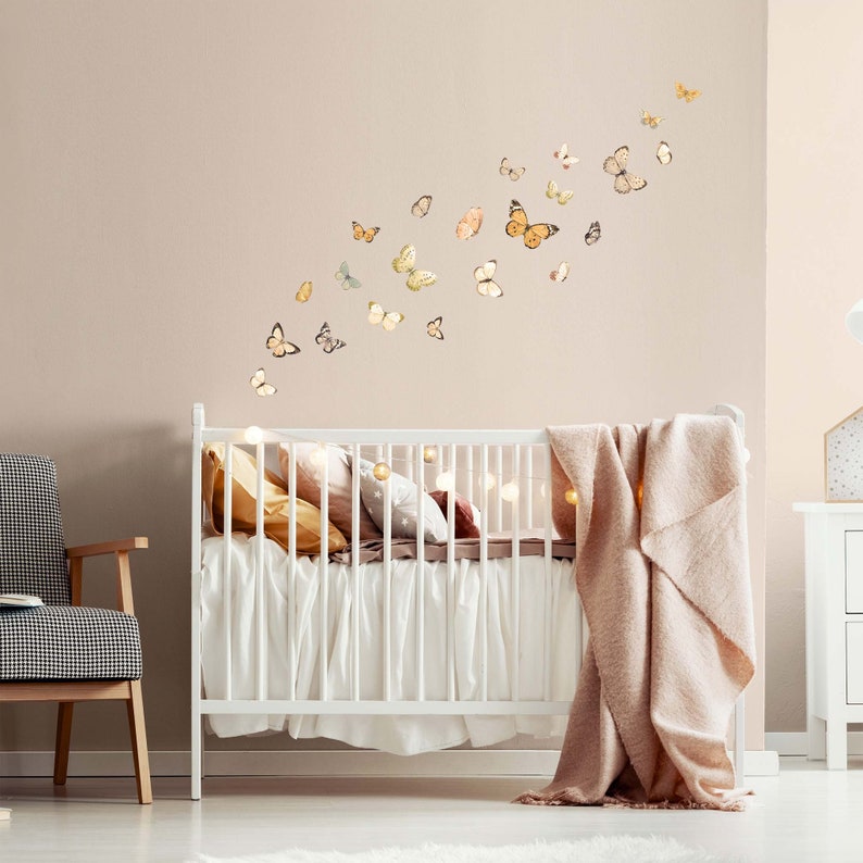 Warm beige Butterfly wall decals, eco friendly wall stickers image 7