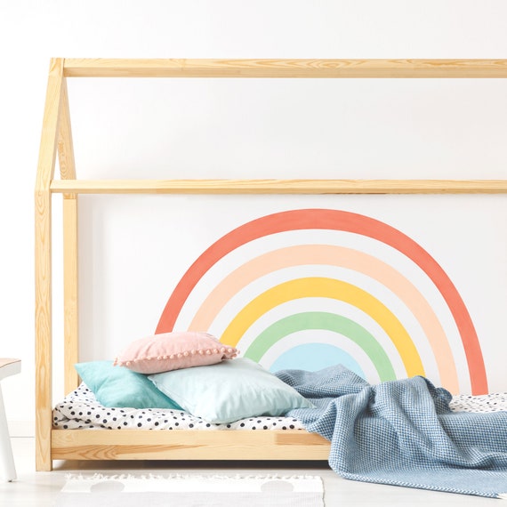 Sticker Murale Little Deco DL935-3 Arc-en-Ciel - Pour Chambre Enfant, Adhésif Sans Trace, Plusieurs Tailles