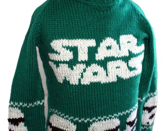 Star Wars Green Knit Child's Sweater Size 4T