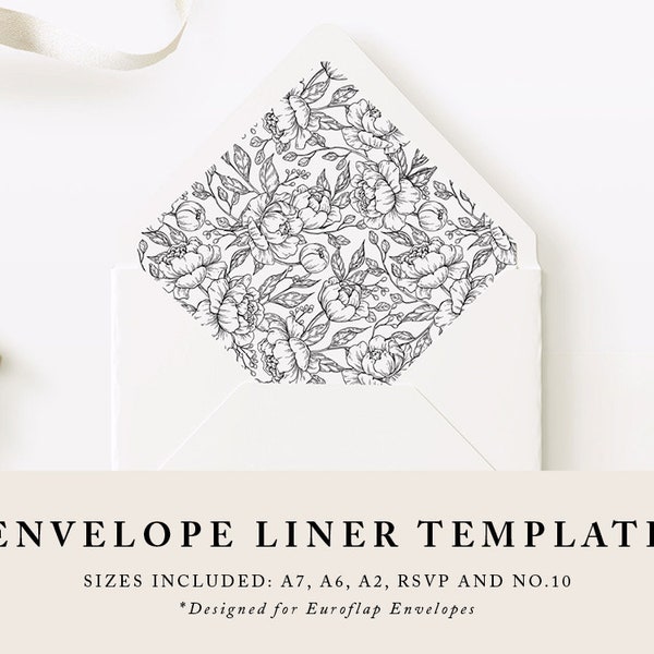 Envelope Liner Template Etsy