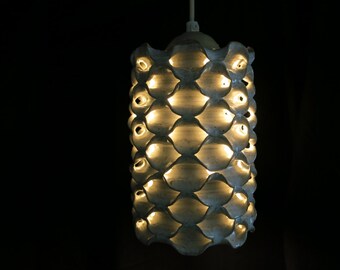 Hand crafted Danish ceramic stoneware cylindrical hanging lamp