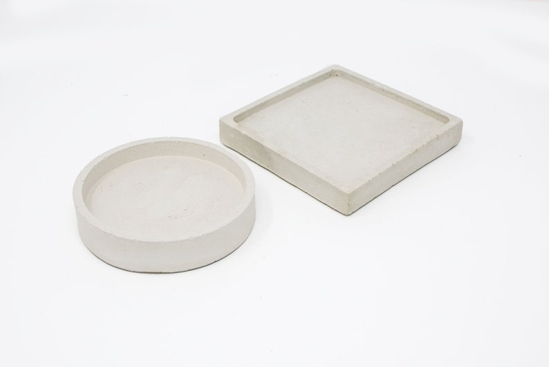 Concrete Planter Saucer Cement Planter Saucer Handmade Etsy