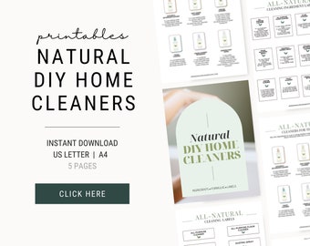 DIY Natural Home Cleaning Recipes | Labels, Ingredients (PDF Pattern)