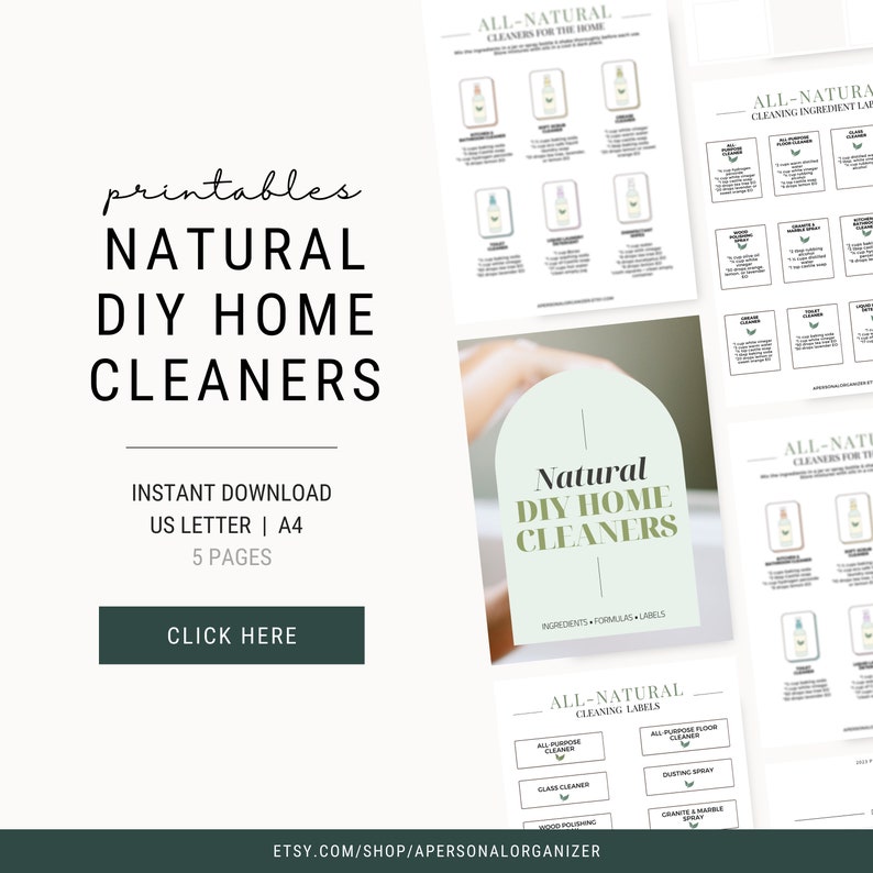 DIY Natural Home Cleaning Cleaning Products Cleaning Labels Cleaning Ingredients Essential Oils Cleaning Home Cleaning Printables image 1