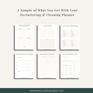 Decluttering and Cleaning Planner - 30 checklists and forms to declutter your home and organize your cleaning routines.