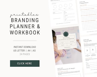 Branding Planner & Workbook | Business Brand Strategy (PDF Download)