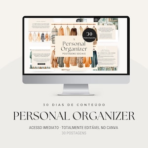 Organizadores pessoais | ConteúdoInstagramFacebook | 30 dias de postagens | Organizador Profissional