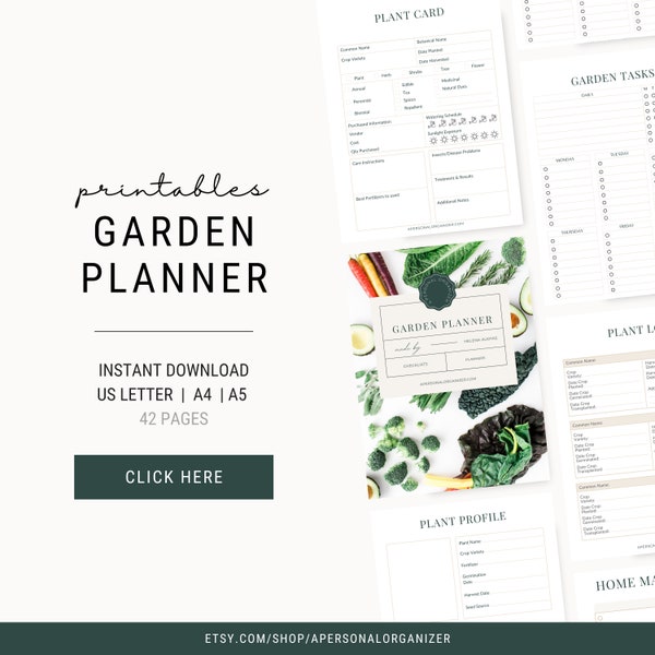 Ultimate Garden Planner | Printable Planting Calendar | Cultivate Your Perfect Garden | Keep a Garden Journal