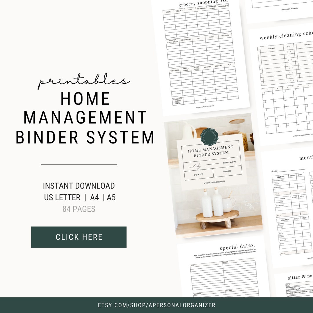 Household Binder | Life Planner | Printable Planner | Printable Life ...