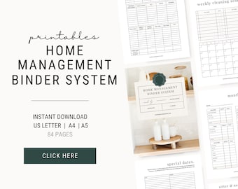 Home Management Binder | Printable Life Planner (Digital Download)