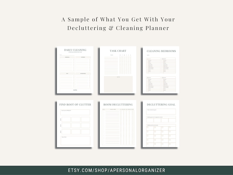 Declutter Checklist Decluttering Planner Decluttering Projects, Printable Decluttering Checklist for Cleaning, Printable Planner Minimalist image 4
