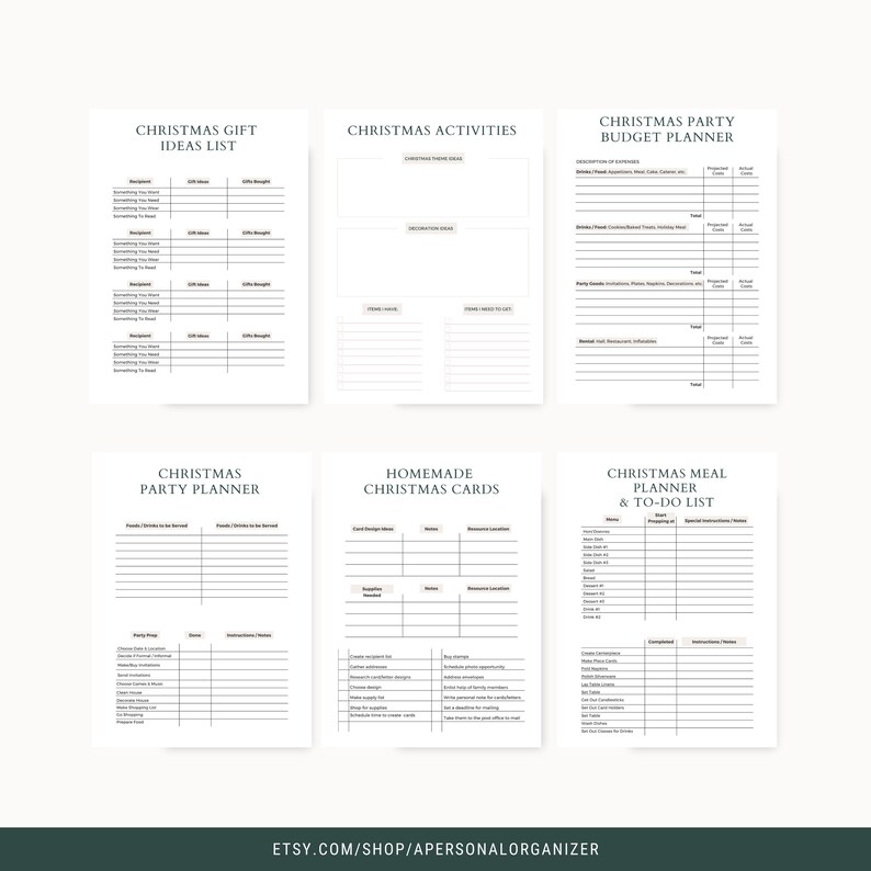 Christmas Planner Your Ultimate Holiday Organizer for Joyful Festivities Holiday Printable Planner Instant Download 画像 4
