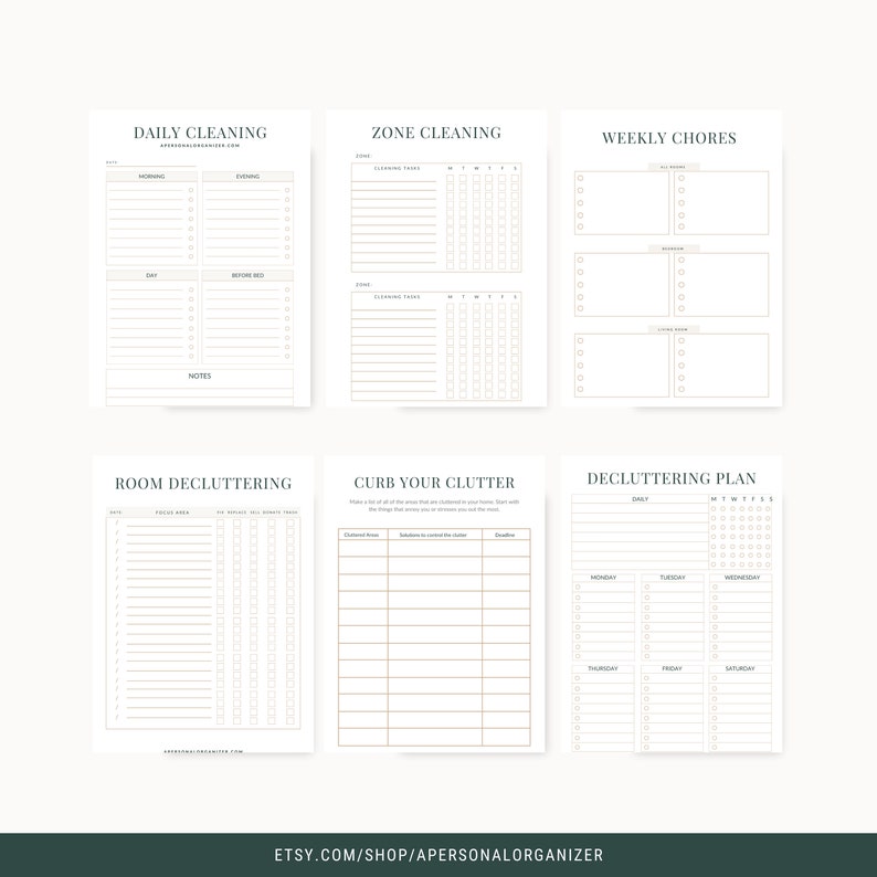 Declutter Checklist Decluttering Planner Decluttering Projects, Printable Decluttering Checklist for Cleaning, Printable Planner Minimalist image 4