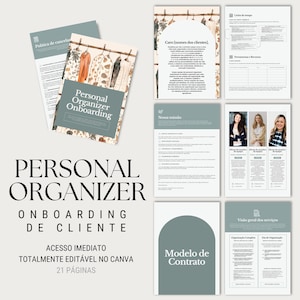 Planner Digital de Onboarding para Personal Organizers - Modelo Editável Canva | Organização Profissional | Download Instantâneo