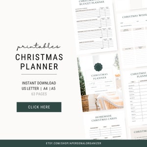 Christmas Planner - Your Ultimate Holiday Organizer for Joyful Festivities! Holiday Printable Planner | Instant Download