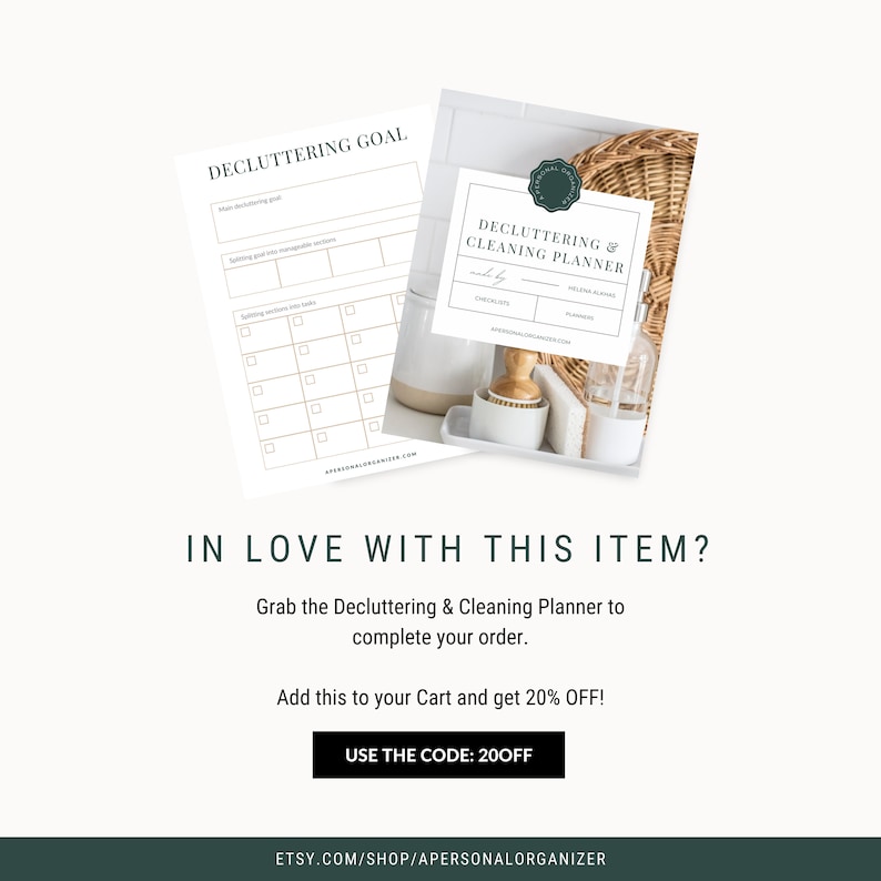 Declutter Checklist Decluttering Planner Decluttering Projects, Printable Decluttering Checklist for Cleaning, Printable Planner Minimalist image 7