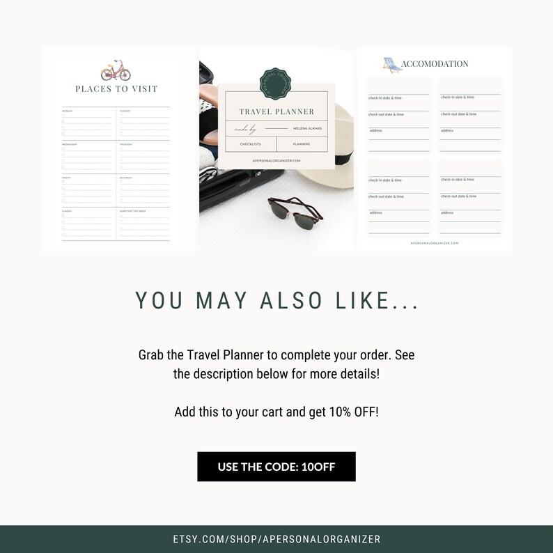 Personal Daily Weekly Monthly Yearly To-do Printable Planner to
