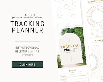 Habit Tracker Planner | Fitness, Food, Habit Tracker Printables | 7-days, 14-days, 21-days, 30-days Habit Tracker | by apersonalorganizer