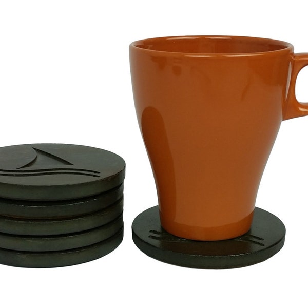 Black Concrete Coasters