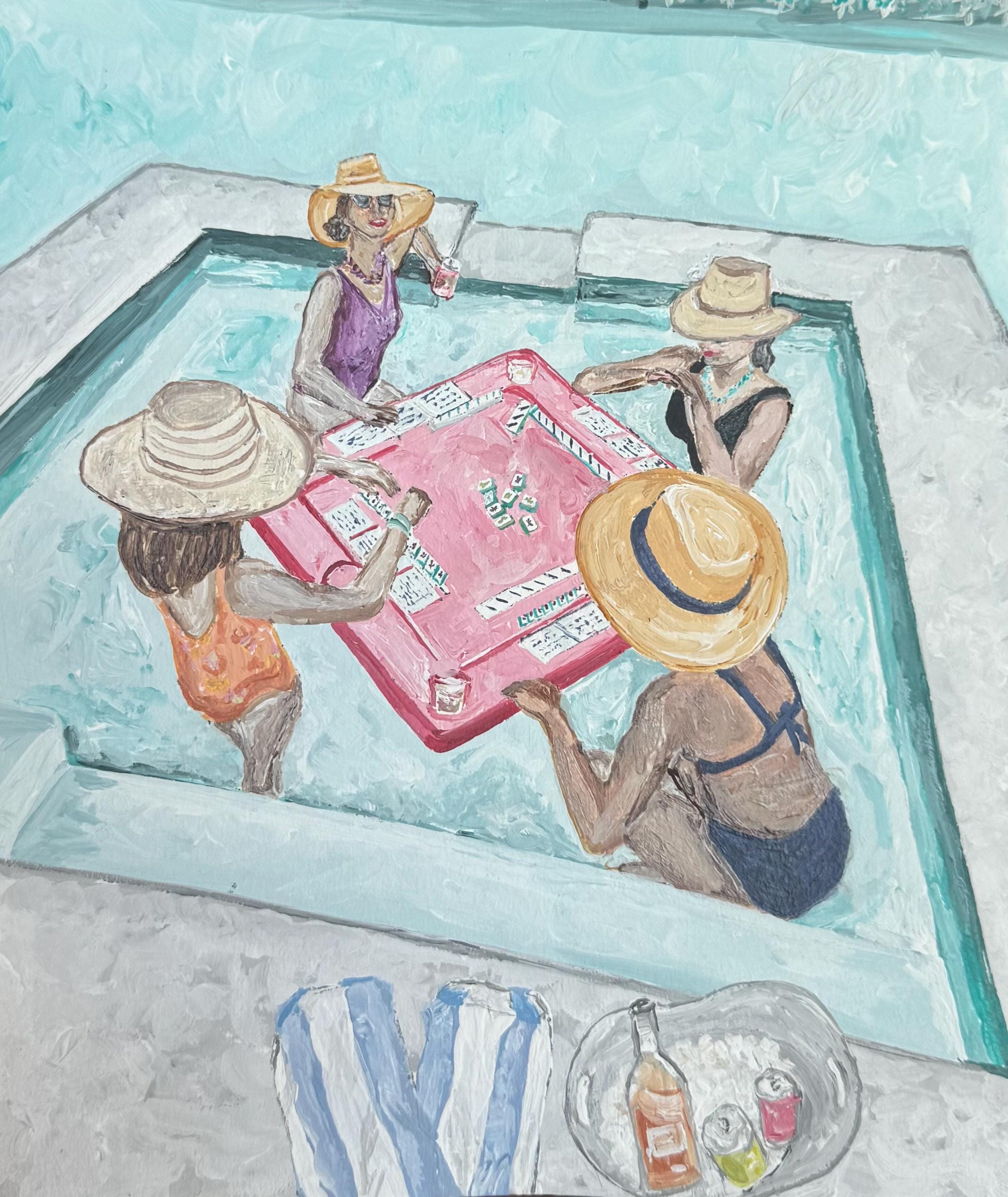 Mahjong Art Print, Preppy Game Room Wall Art, Chic …
