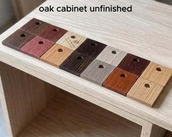 Wood Stain Sample colors Oak Veneer Color Selection (1.75x1.5x0.125 inch)