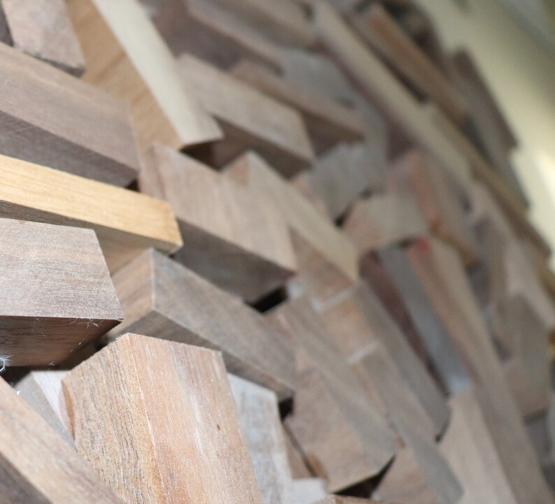 Wall Hanging Wood Wall Art /'Wood strips/'. Abstract Wood Sculpture