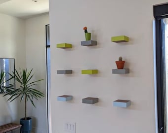 Floating shelves - walnut - Modern Shelves - Wall Shelf - Book Shelf - Wood Shelf