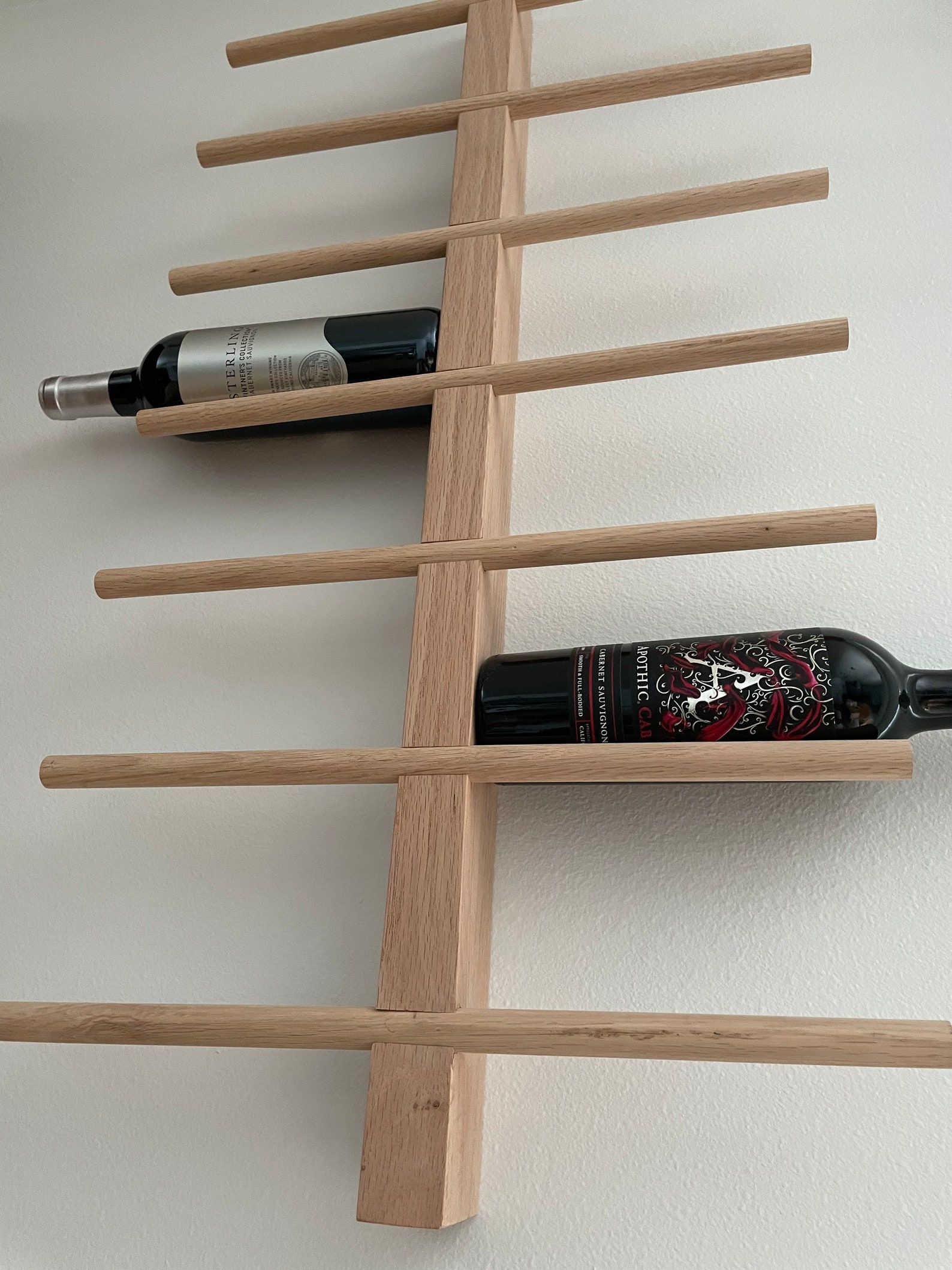 Wine Rack Wall Mounted Wine Bottle Holder & Display Vertical Etsy UK