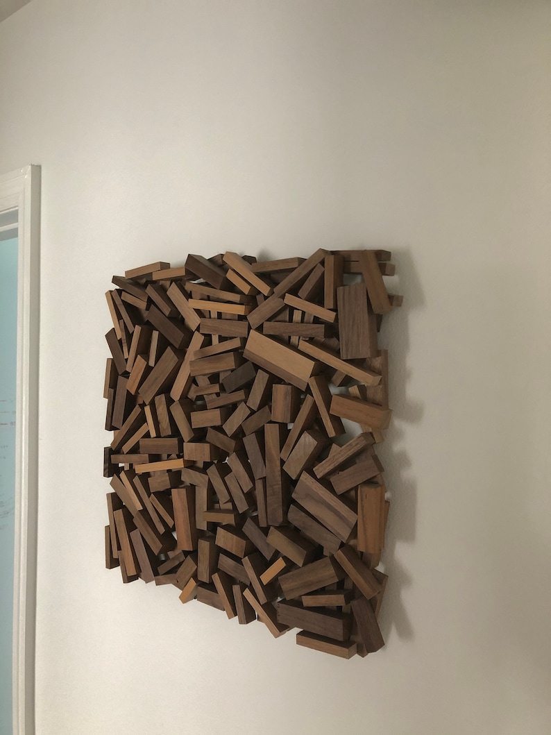 Abstract Wood Sculpture Wall Hanging Wood Wall Art Etsy