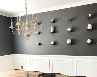 Walnut Floating Wall Shelf - Modern Shelves