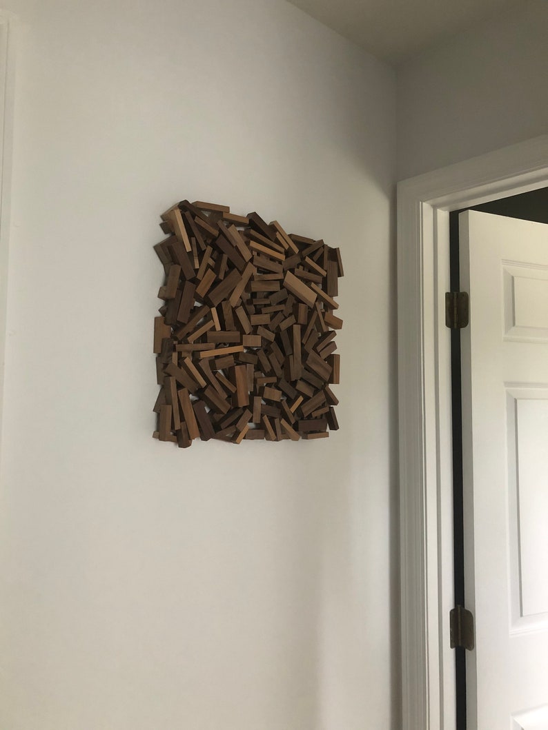 Abstract Wood Sculpture Wall Hanging Wood Wall Art Etsy