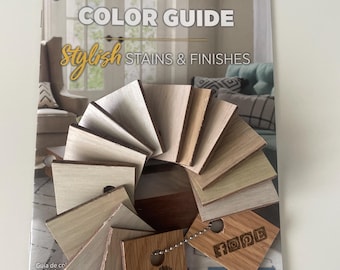 Wood Stain Samples Water-Based Semi-Transparent Color Selection  (1.75x1.5x0.125 inch)