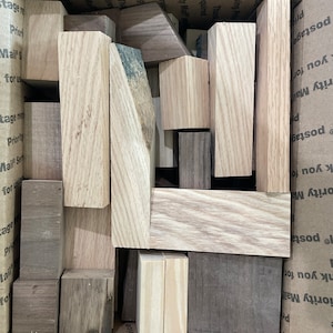 Box of Scrap Wood - Various Wood  Sizes and Species - FREE SHIPPING - Kid's Projects- Small Projects - DIY Projects