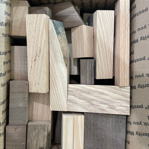 Box of Scrap Wood - Various Wood  Sizes and Species - FREE SHIPPING - Kid's Projects- Small Projects - DIY Projects