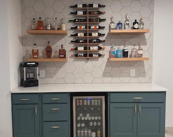 White Oak Floating Modern Shelf - Wood Shelf